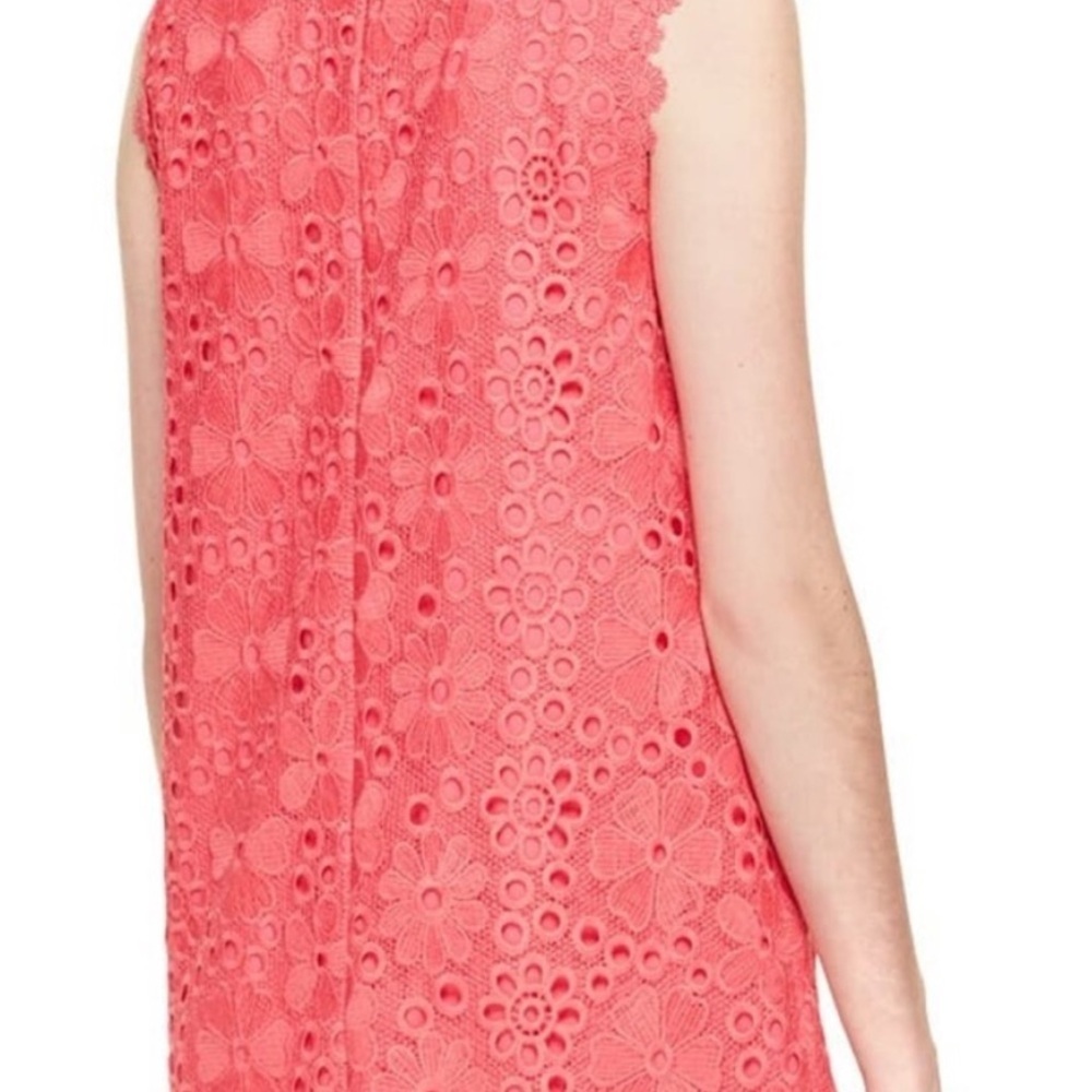 Kate Spade Coral Lace Shift Dress Size 0 - Picture 3 of 13
